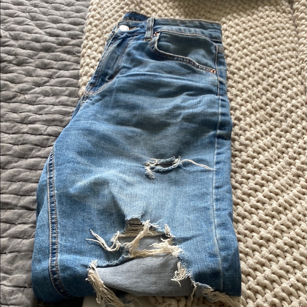 Wild Fable Blue Distressed Boyfriend Jeans